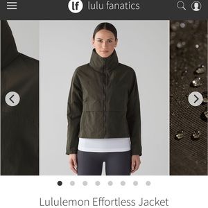 Lululemon effortless jacket size 12